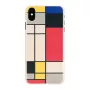 Smartphone-Hülle man and wood für iPhone X/XS, Holzrückseite, weißer Rahmen