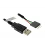 USB-Kabel Akasa 0,4 m USB A Schwarz