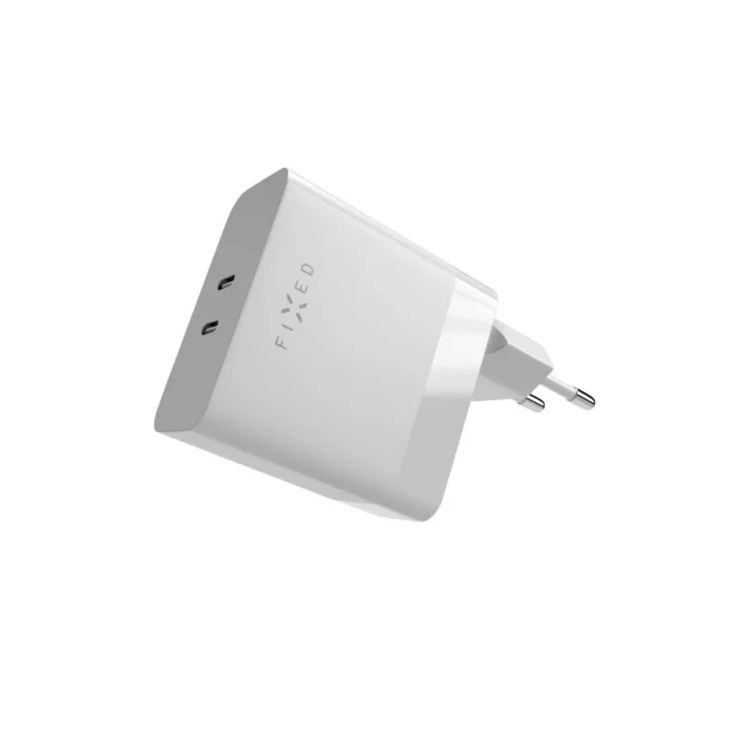 Ladegerät FIXED FIXC65-2C-WH Innenbereich AC Schnellladung 2x USB Type-C