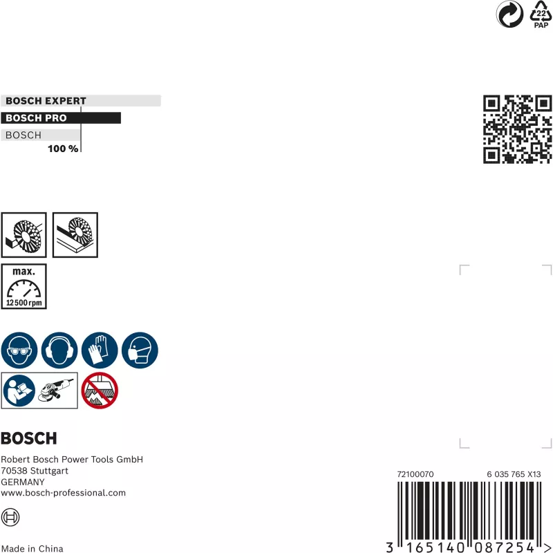 Bosch Heavy for Metal 2608622059 Scheibenbürste, gezopft, Ø 115 mm, 0,5 mm Stahldraht, M14, für Winkelschleifer