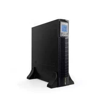 Unterbrechungsfreie Stromversorgung Green Cell UPS13 — Online-Doppelwandlungs-USV, 1000 VA / 900 W, reiner Sinus, 6 AC-Ausgänge, LCD, 2×12V 9Ah Batterien