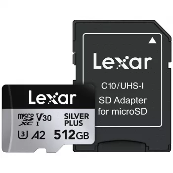 Flash Memory Lexar 512 GB UHS-I microSDXC SILVER PLUS