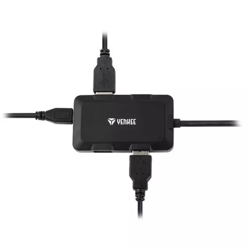 Yenkee YHB 4341BK 4-Port USB 3.0 Hub mit Micro-USB-Stromeingang