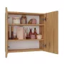 Top E Shop POLA 2DL ARTISAN Badezimmer-Aufbewahrungsschrank, Eiche