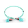 DIGITUS Professional - Patchkabel - SC Multimode (M) zu SC Multimode (M) - 2 m - Glasfaser - 50/125 Mikrometer - OM3 - halogenfrei - aquamarin