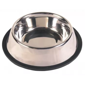 Hunde-/Katzennapf Trixie 24854 – Edelstahl, 1,75 l, 30 cm, Schwarz, rutschfeste Füße, spülmaschinenfest