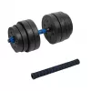 REBEL ACTIVE Verstellbare Bitumen-Hantel mit Verbinder 1x20kg