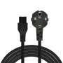 Savio CL-158 Netzkabel IEC C5 auf C/E/F-Stecker, 3 m, Schwarz