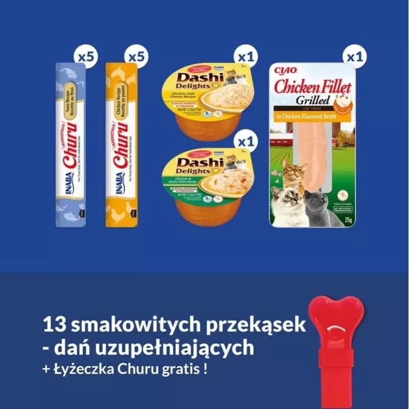 Katzenleckerli-Geschenkbox INABA Churu — gemischte cremige Leckerli für Katzen, Multipack