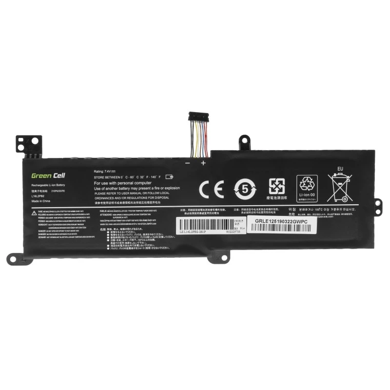 Battery Green Cell LE125 for Lenovo IdeaPad (7,4 V, 3500 mAh, LiPo, schwarz)