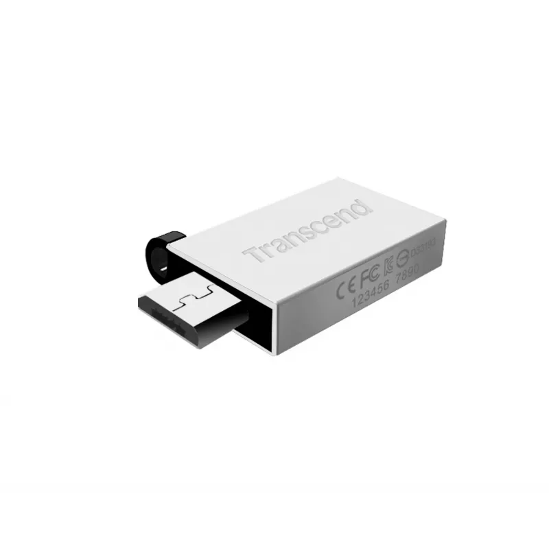 Transcend JetFlash Mobile 380 - USB-Flash-Laufwerk - 16 GB - USB 2.0 - Silber (TS16GJF380S)