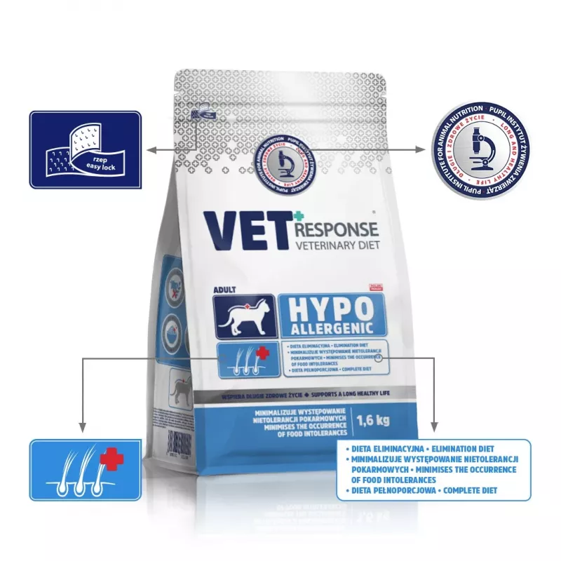 VET RESPONSE Hypoallergenic - Trockenfutter für Katzen - 1,6 kg
