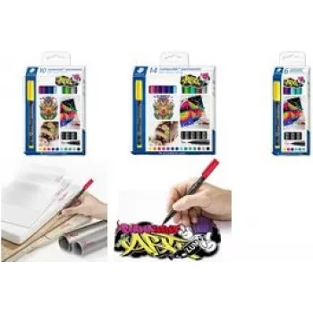 Permanentmarker Staedtler Lumocolor 317 C10 Farben sortiert 10 Stück