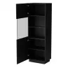 Vitrinenschrank Cama LIVERTI 59,5×42×178 cm schwarz — Standvitrinenschrank