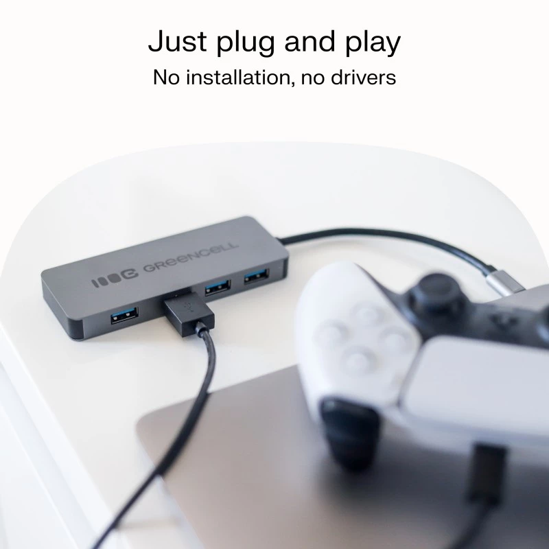 USB-Hub Green Cell HUB-GC-C4A — 4-Port USB-C 3.0 Hub