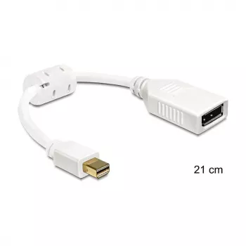 DisplayPort-Kabel DeLOCK 65427 Mini DisplayPort 0,21 m Weiß