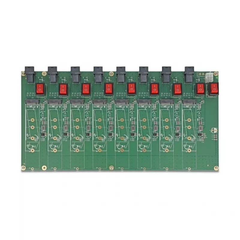 Delock M.2 Testboard für 8x M.2 NVMe Key M SSD, SFF-8643, 61073