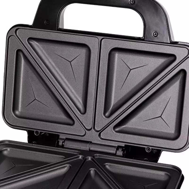 Sandwichmaker Adler AD 3043, 1300 W, Antihaftplatten, 2 Sandwiches, Kochfläche 285 × 152 mm, schwarz