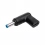 Akyga AK-ND-C09 Ladeadapter USB-C auf DC 4,5 x 3,0 mm + Pin für Notebooks, 18,5-20 V, 100 W, für HP