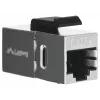 Keystone-Modul LANBERG KSF5-3000 — Cat5e F/UTP-Flachkabel, RJ-45-Buchse, schwarz
