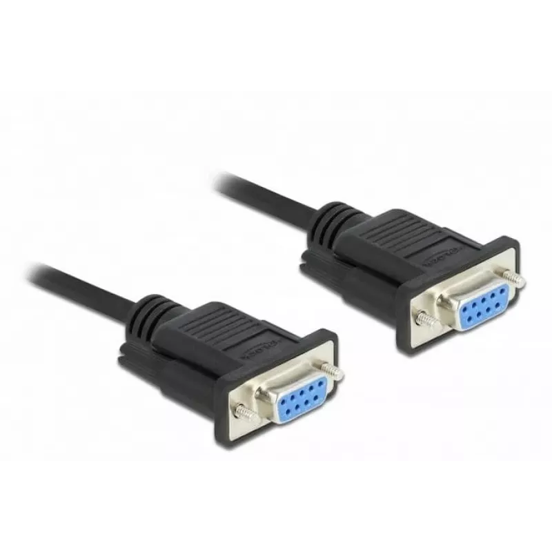 Serielles Kabel DeLOCK 86605 Schwarz 2m RS-232 Sub-D9