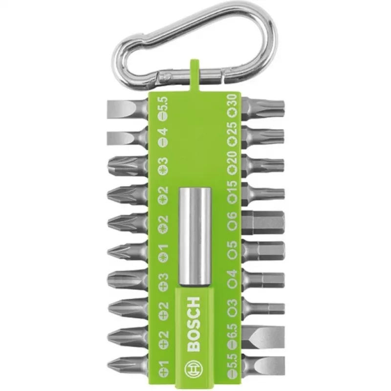 Bosch 21-teiliges Schraubendreher-Bit-Set, Torx/Phillips/Pozidriv/Hex/Schlitz (2607002823)