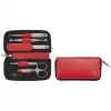 Maniküre-Set ZWILLING Twinox Reise 5-teilig mit roter Ledertasche