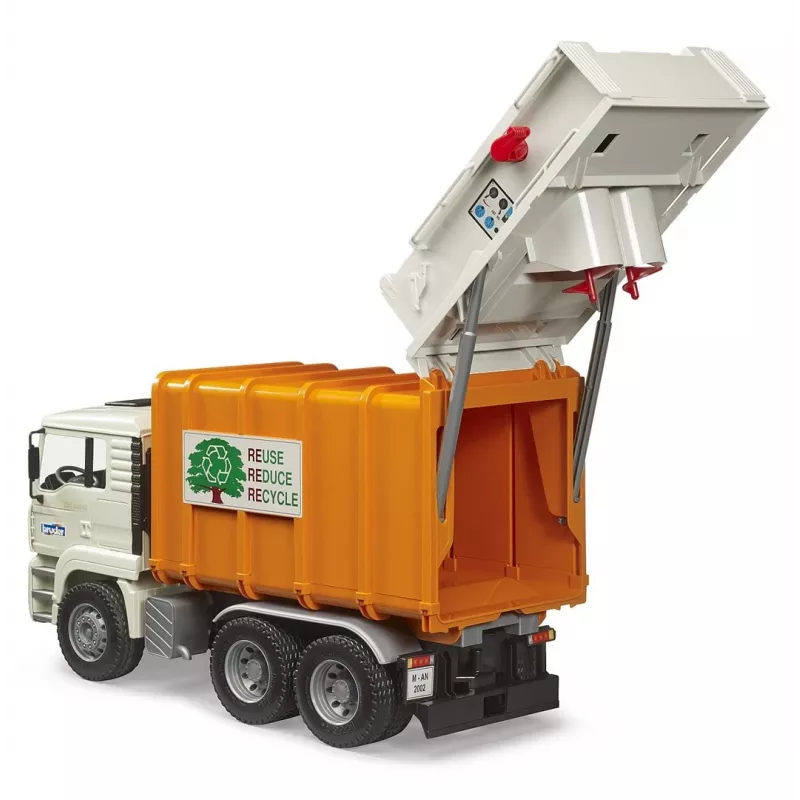 Bruder 02772 MAN TGA Müll-LKW Hecklader, Spielzeugfahrzeug