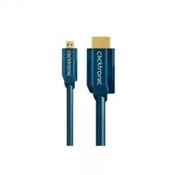 Micro-HDMI+Adapterkabel Ethernet(HDMI A/HDMI Micro D) – 2,0 m High-Speed-Adapter HDMI auf Micro-HDMI