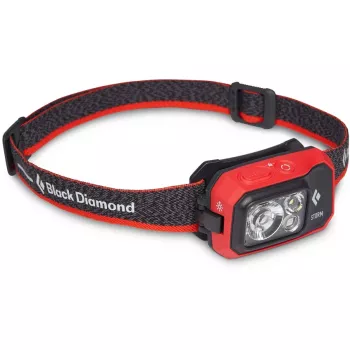 Black Diamond Storm 450 Stirnlampe mit schwarzem, rotem Stirnband