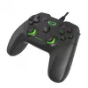 Esperanza EGG110K Vanquisher kabelgebundenes USB-Gamepad für PC/PS3, Vibration, 12 Tasten, 2 Analogsticks, schwarz/grün