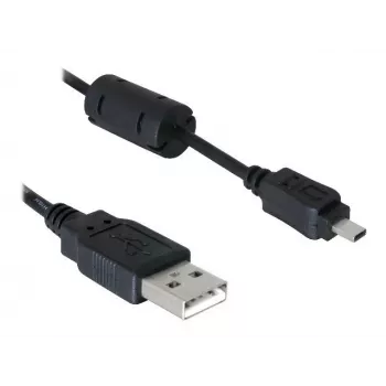 DeLOCK 82414 USB-Kabel auf Digitalkamera-Anschluss (Nikon 8-Pin UC-E6), 1,83 m, Schwarz