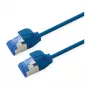 ROLINE Patchkabel Cat.6A (Klasse EA) S/FTP (PiMF), LSOH, PoE, Blau, 1,5 m