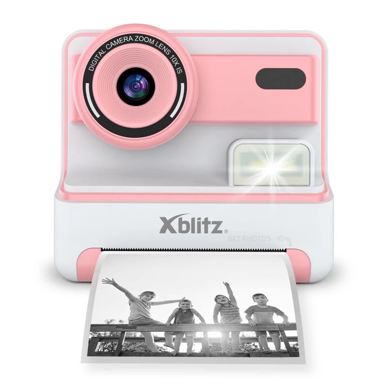 Xblitz FLASH PINK Sofortbildkamera mit Thermodrucker für Kinder