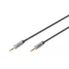 Digitus DB-510110-010-S Audiokabel, 3,5-mm-Klinke auf 3,5-mm-Klinke, Stecker/Stecker, 1 m, doppelt abgeschirmt, schwarz