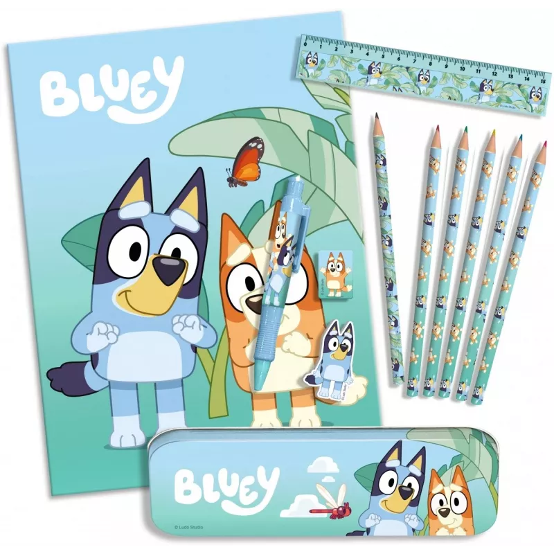 Schreibwarenset 12-teilig Bluey