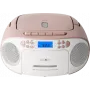Reflexion RCR2260 Tragbarer CD-Player (Boombox), Weiß/Pink
