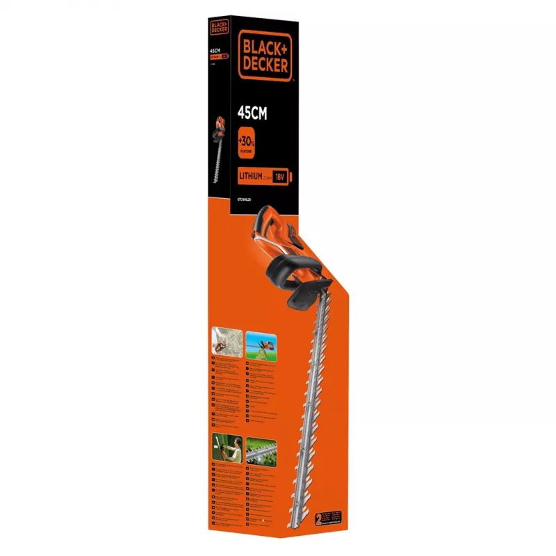 Black & Decker GTC1845L20 Akku-Heckenschere Doppelmesser 2600 g (B667995)