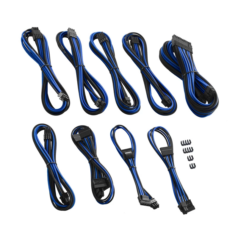 CableMod C-Series PRO ModMesh Kabel-Kit für Corsair AXi/HXi/RM (Gelbes Label) - Schwarz/Blau