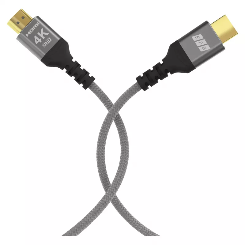 EFB Elektronik HDMI-Kabel High-Speed mit Ethernet 4K60Hz Grau - Kabel - Digital/Display/Video (HDMI-20-00005)