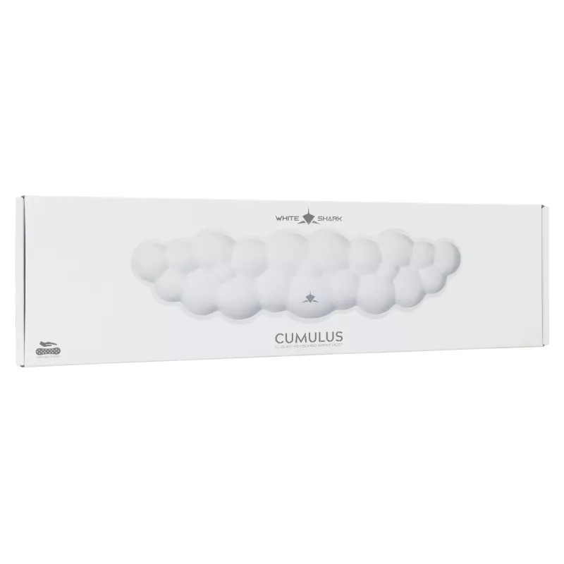 White Shark KP-012 Cumulus Cloudy Tastatur-Handballenauflage, Weiß