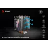 CPU-Luftkühler SAVIO SAVGCOVORTEXX2ARGB mit 4 Heatpipes, 120-mm-ARGB-Lüfter, schwarz