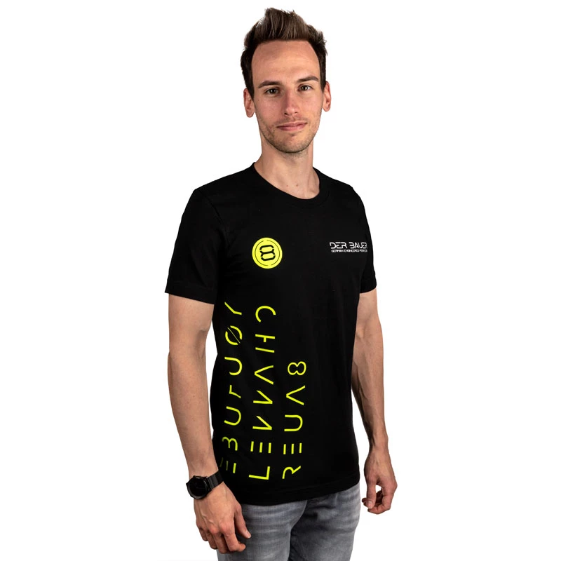 T-Shirt der8auer YT-Design Größe S – lässiges Baumwoll-T-Shirt, mit der8auer-Branding