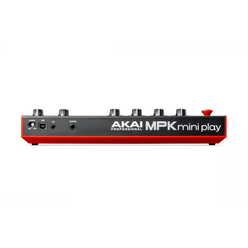 Akai MPK Mini Play MK3 MIDI-Controller-Keyboard mit Pad-Controller, USB, Schwarz/Rot
