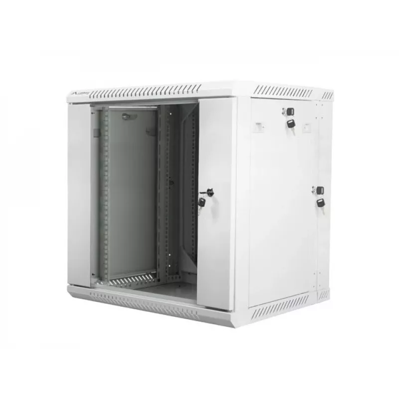 ZWEITEILIGER WANDMONTAGE-RACKSCHRANK 19 inch 12U 600X600 GRAU LANBERG (FLACHVERPACKUNG)