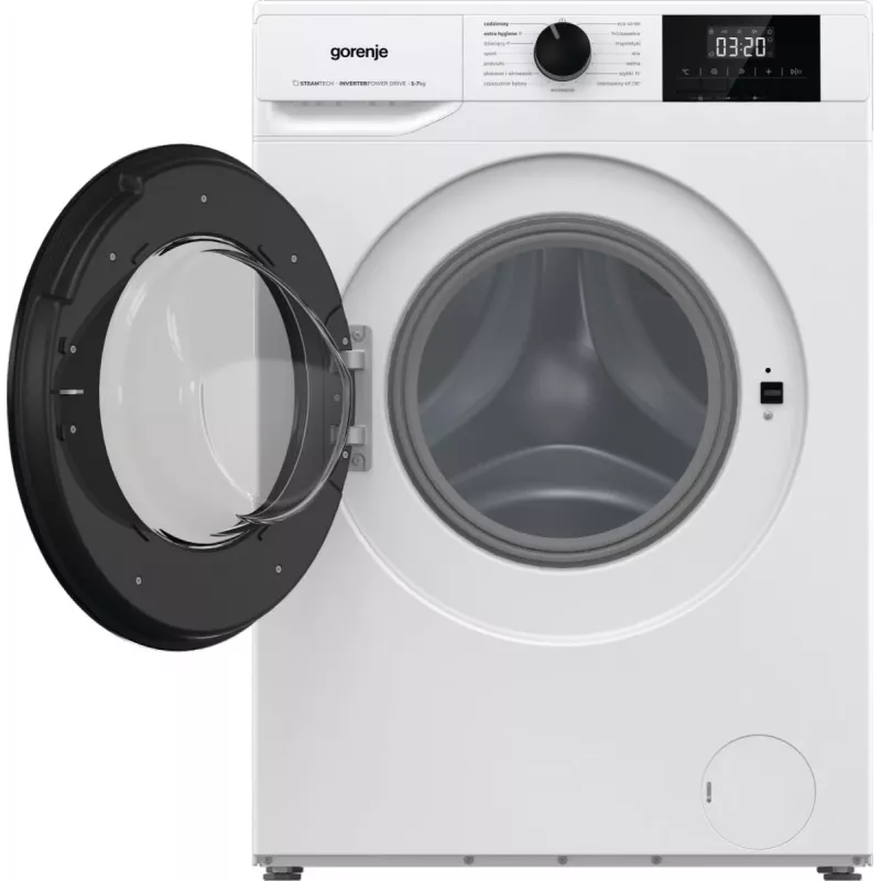 Freistehende Waschmaschine Gorenje W3NGPI72SBS, 7 kg, 1200 U/min, Invertermotor, Dampf, 15 Programme, Weiß
