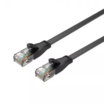 Unitek C1811GBK Cat6 UTP Flach-Ethernet-Kabel, 3 m, schwarz