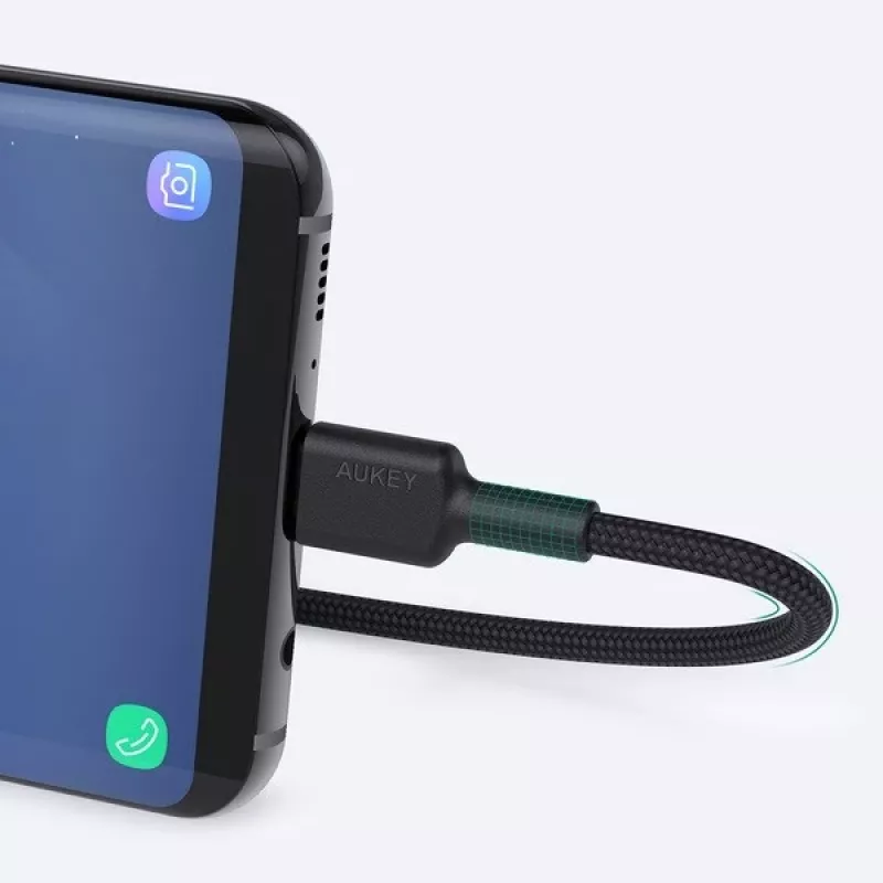 Aukey CB-CD45 USB-C-auf-USB-C-Kabel, Quick Charge, 0,9 m, schwarz