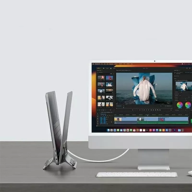 Gravity-Halterständer für MacBook grau