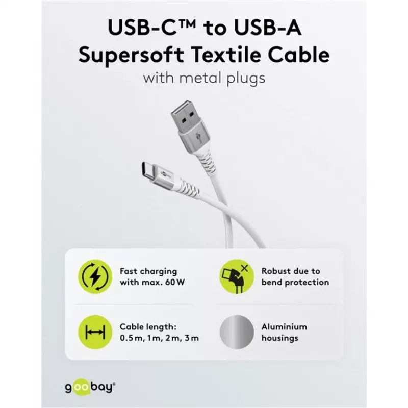 Goobay 74531 USB-Kabel Weiß